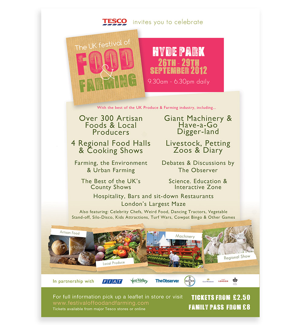 festival of food and farming poster graphic design