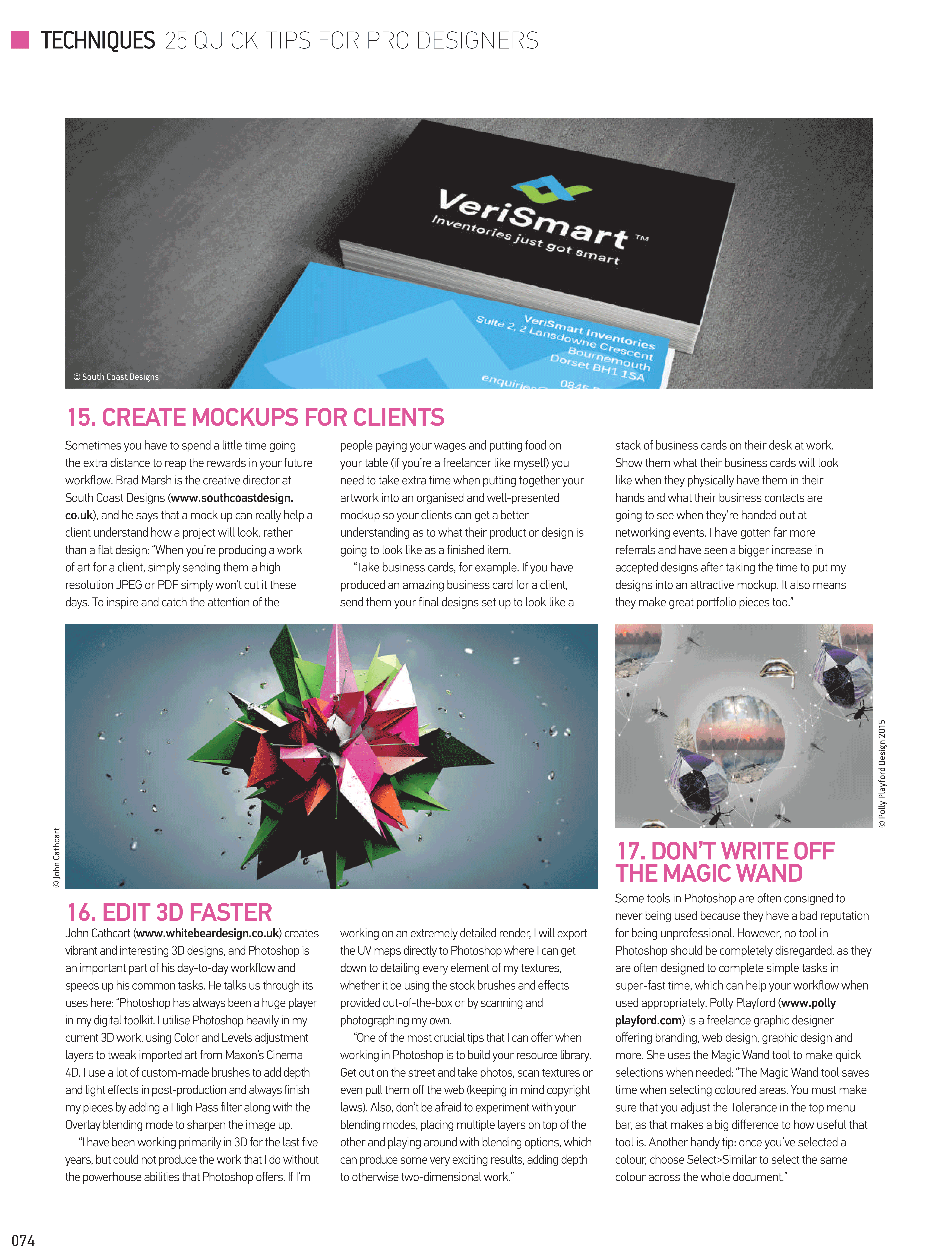 My Advanced Photoshop Magazine Article