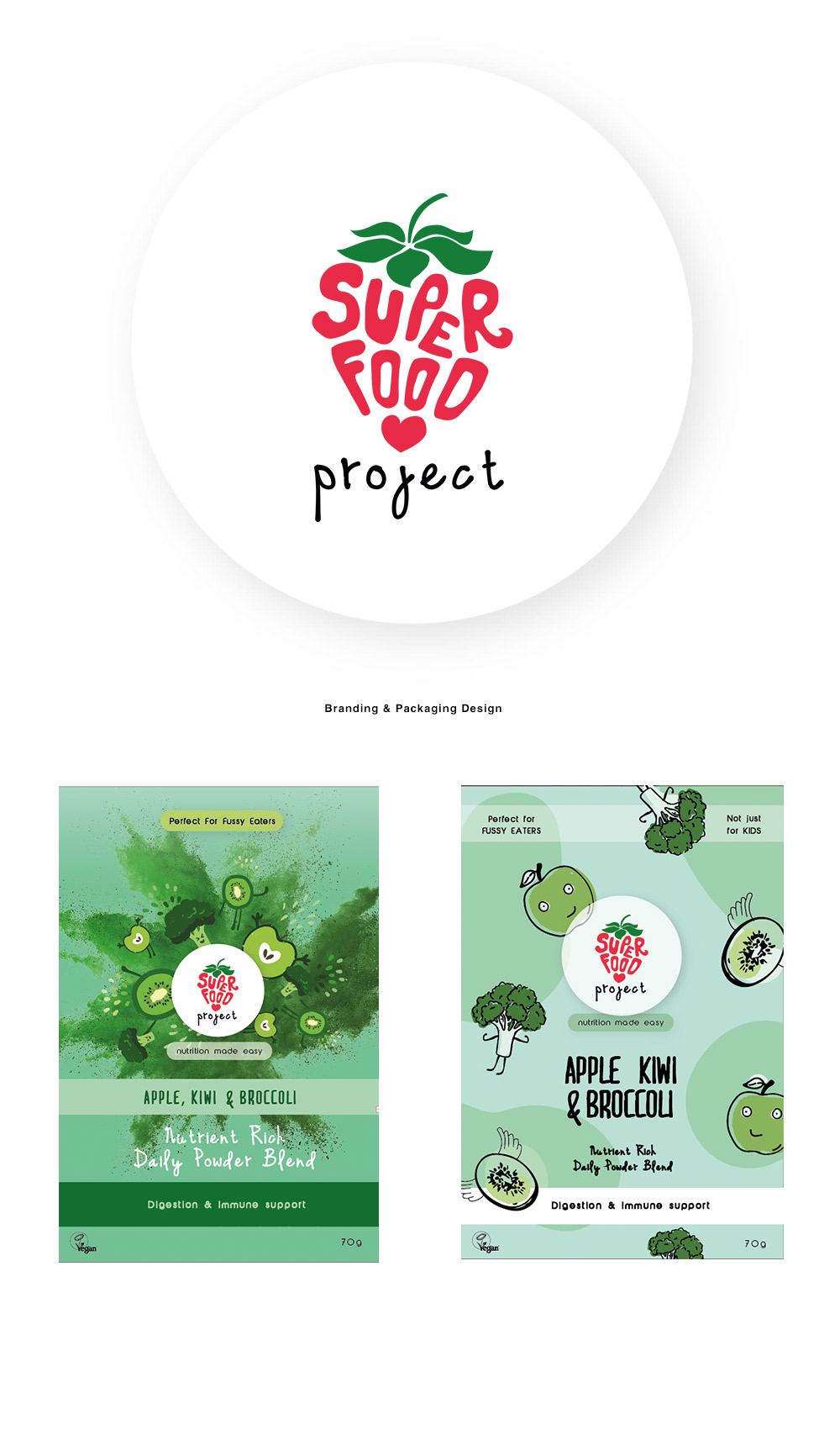 Branding for Food Supplements Company Super Food Project