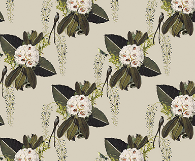 Botanical Repeat Pattern Wallpaper