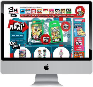 Ecommerce web design Cartoon Network