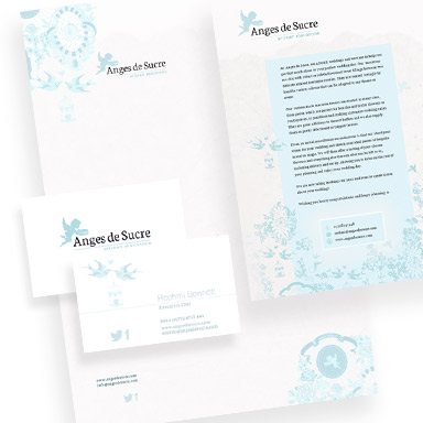Branding and web design for Anges De Sucre
