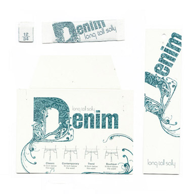 Labels for a Denim Fashion Range