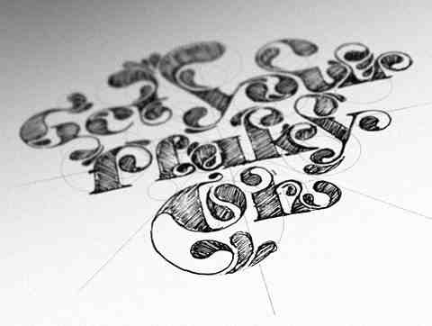 Some fancy hand drawn typography I found