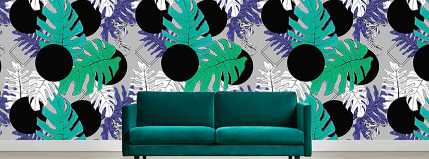 Tropical Polkadot Repeat Pattern Wallpaper