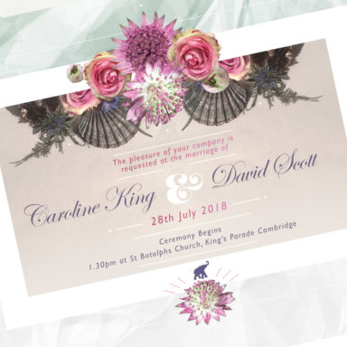 Wedding invite graphic design Kingston