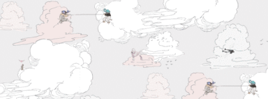 Elephants in the Cloud Kids Wallpaper