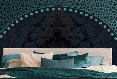 Leopard Print Circle Bedroom Mural