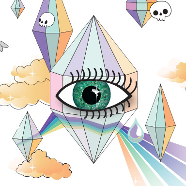 Trippy eye t-shirt illustration