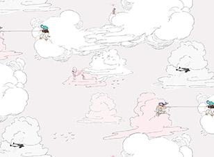 Elephants in the Cloud Kids Wallpaper