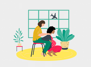 illustration for human rights charity on childbirth
