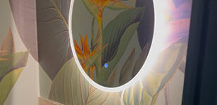 Bespoke Botanical Wallpaper Mural Design for Sound Disposition Recording Studio My creative skills were called upon for the interior design of this Soho recording studio for Sound Dispostion. I created the mood boards, chose colours, vetted the furniture purchasing and designing shelving and the bar (phase 2). I also designed a bespoke wallpaper mural design. This was printed and installed in the toilet in time for the launch party. Have a look at my Instagram video of what they've done so far.